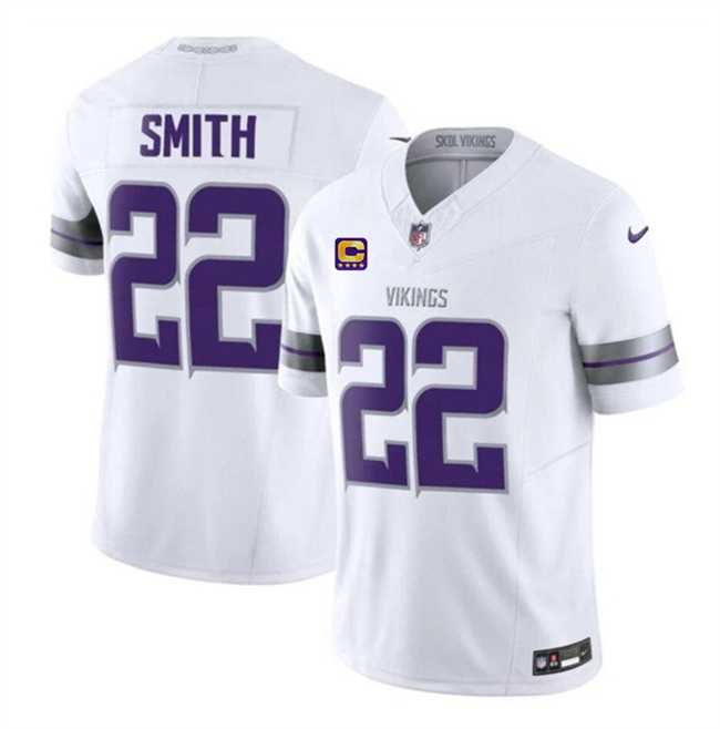 Men & Women & Youth Minnesota Vikings #22 Harrison Smith White 2024 F.U.S.E. With 4-Star C Patch Winter Warrior Limited Stitched Jersey->minnesota vikings->NFL Jersey